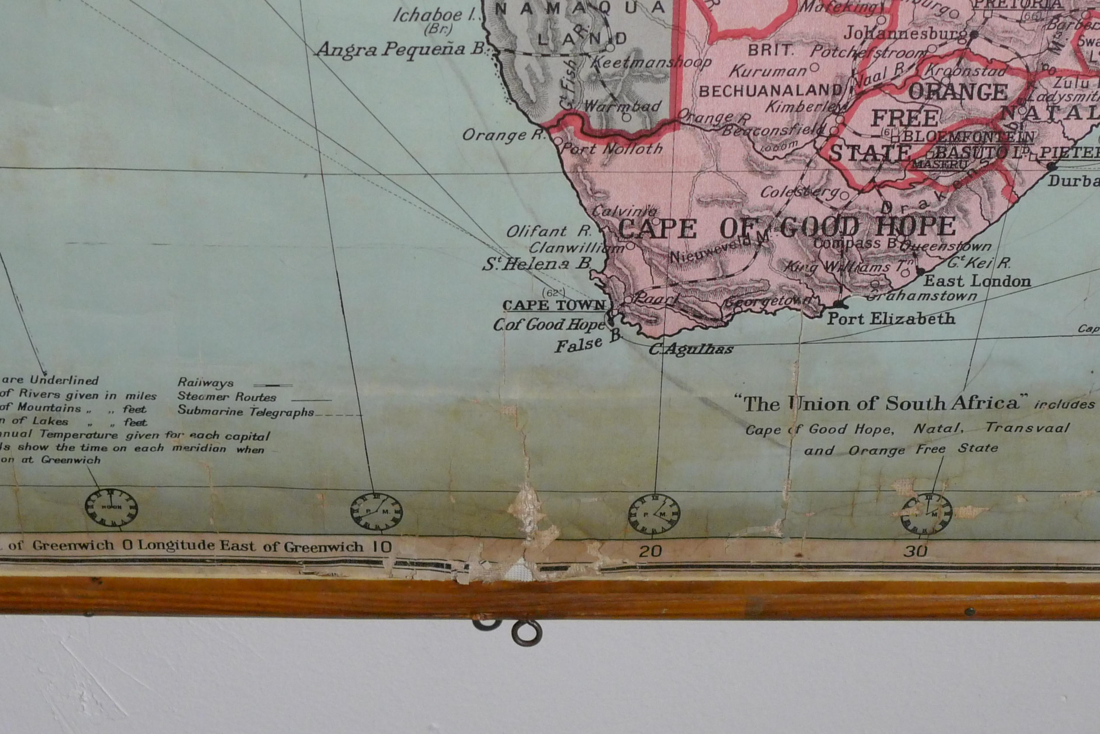 Mappa dell'Africa, archivio.  Stampato a Edimburgo, Scozia, 1916. Consegna gratuita in vendita 7
