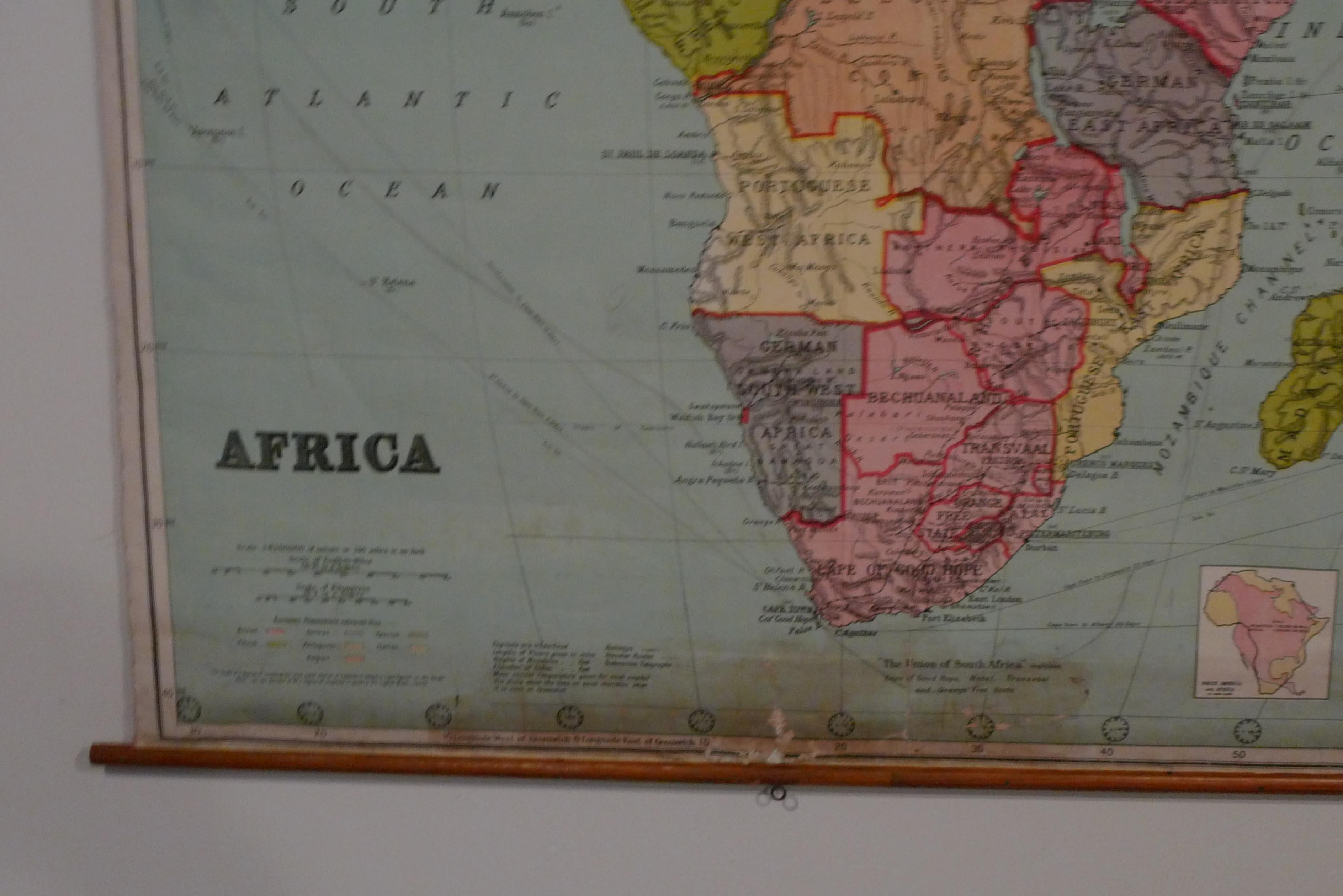 Scozzese Mappa dell'Africa, archivio.  Stampato a Edimburgo, Scozia, 1916. Consegna gratuita in vendita