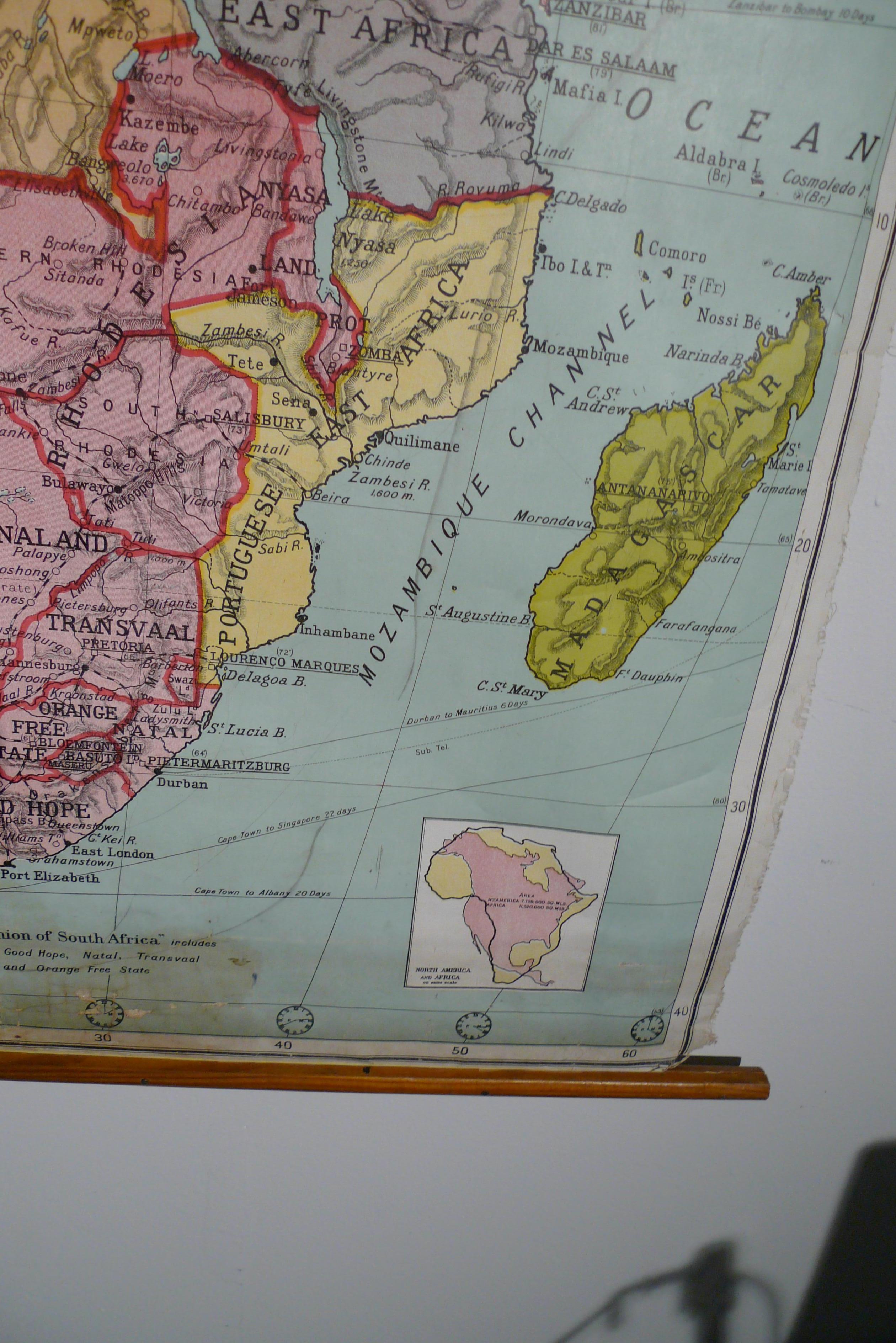 Mappa dell'Africa, archivio.  Stampato a Edimburgo, Scozia, 1916. Consegna gratuita in vendita 2