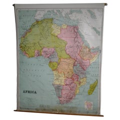 Antique Map of Africa Printed in Edinburgh, Scotland, 1916