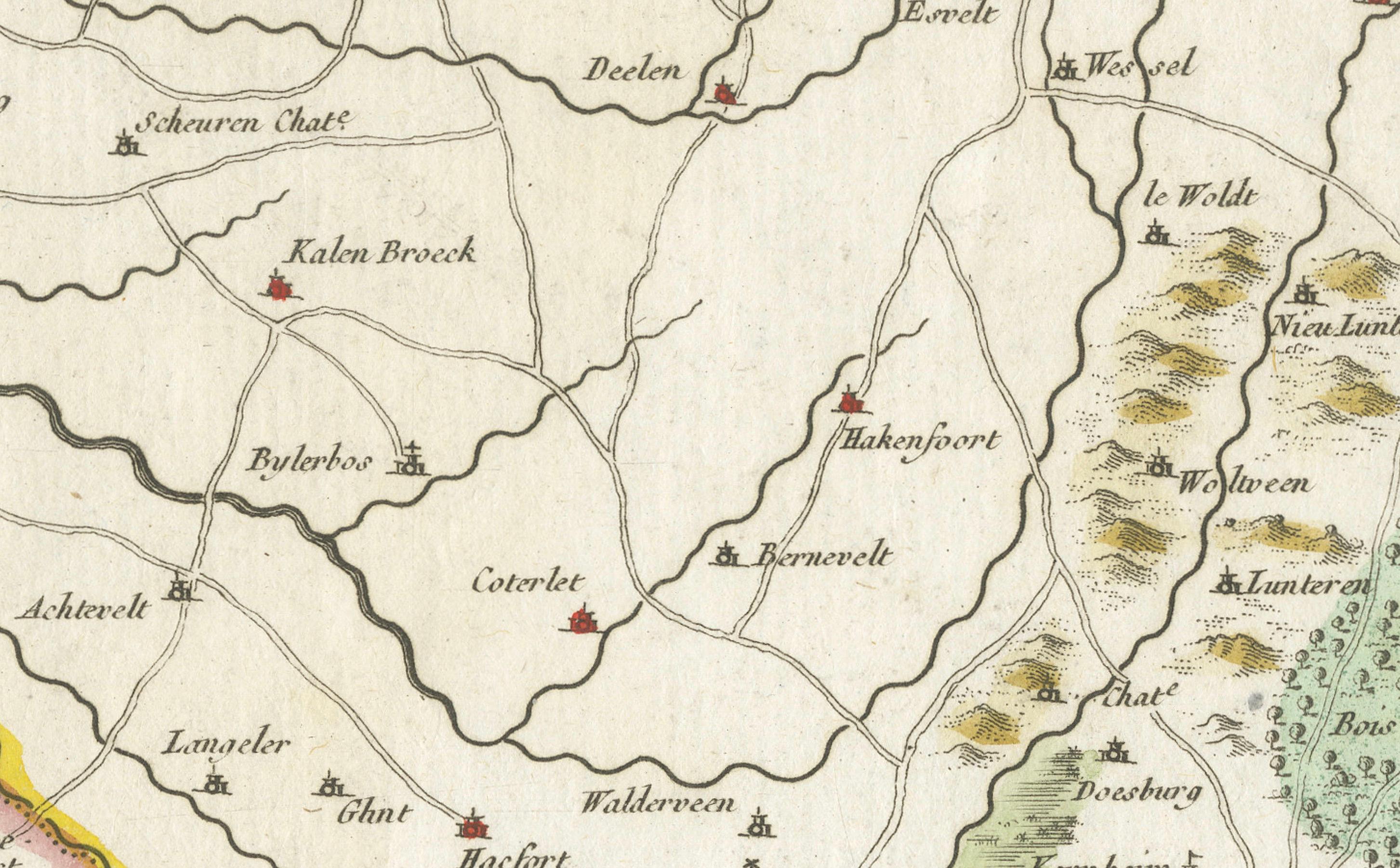 Milieu du XVIIIe siècle Carte de Amersfoort et contours de Covens & Mortier, publiée en 1747 en vente