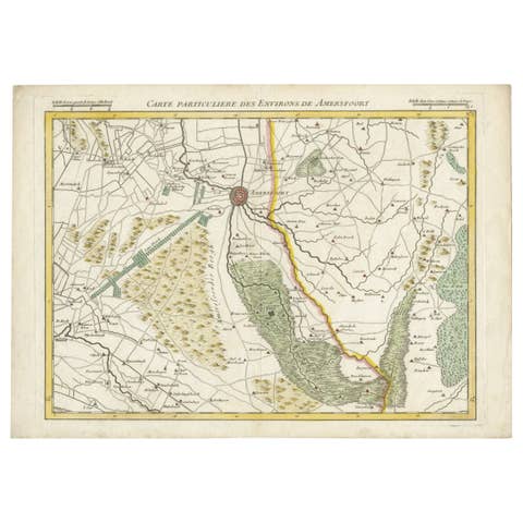 Map of Amersfoort and Surroundings by Covens & Mortier, published in 1747
