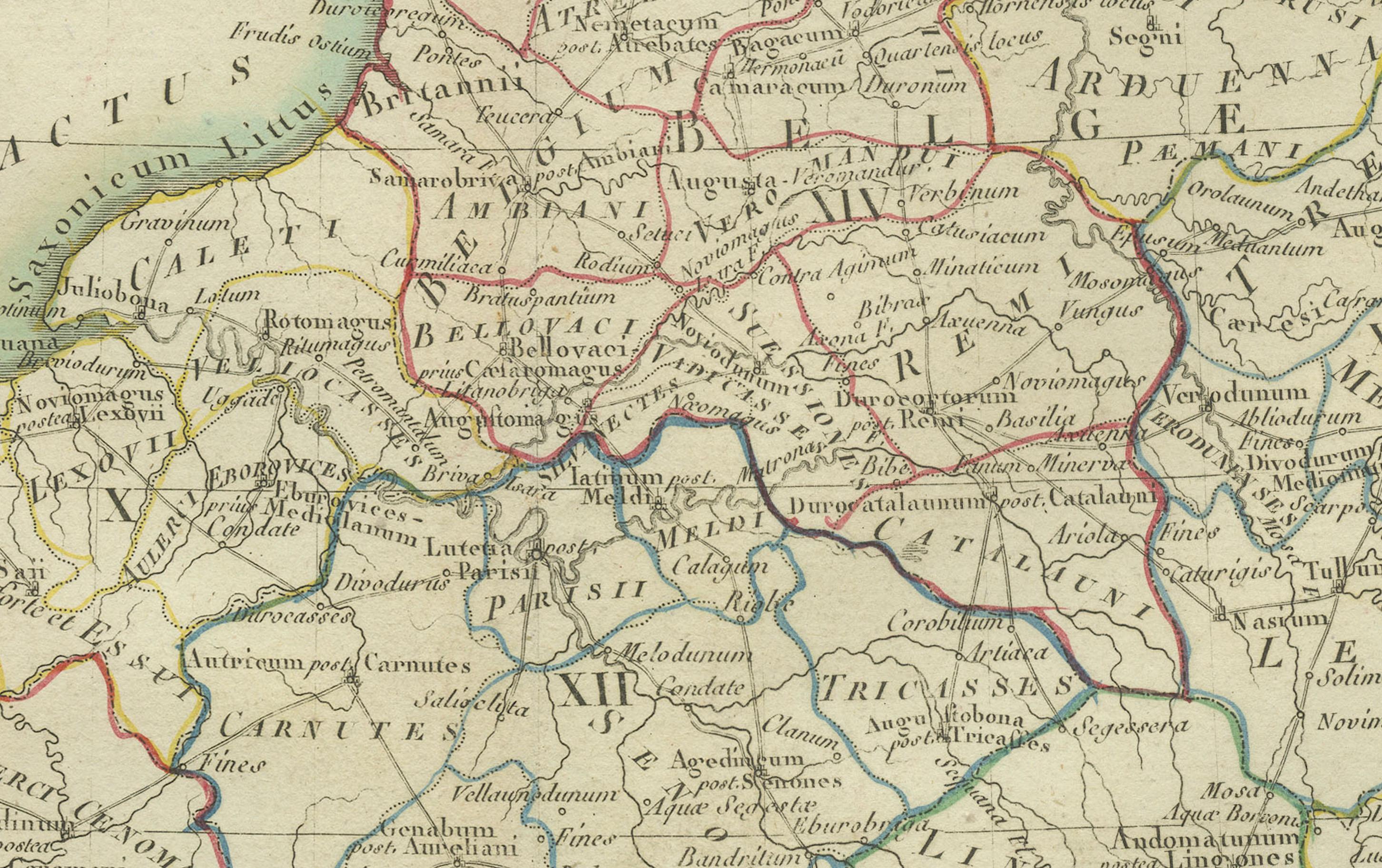 Carte des anciennes provinces de Gaul et romaines : début du 19e siècle - 1802 Tardieu Atlas Bon état - En vente à Langweer, NL