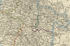 Map of Ardennes France with Sedan and Military History by Vuillemin, c.1850