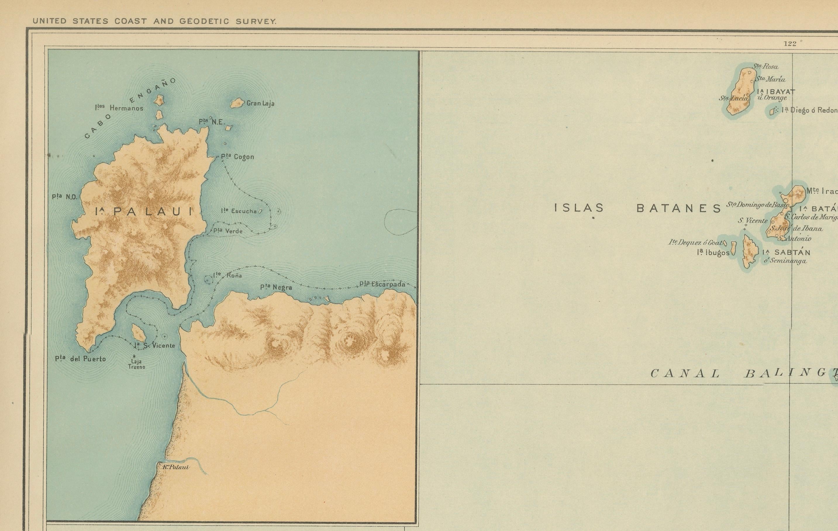 Late 19th Century Map of Batanes and Babuyan Islands – Observatorio de Manila, 1899 For Sale
