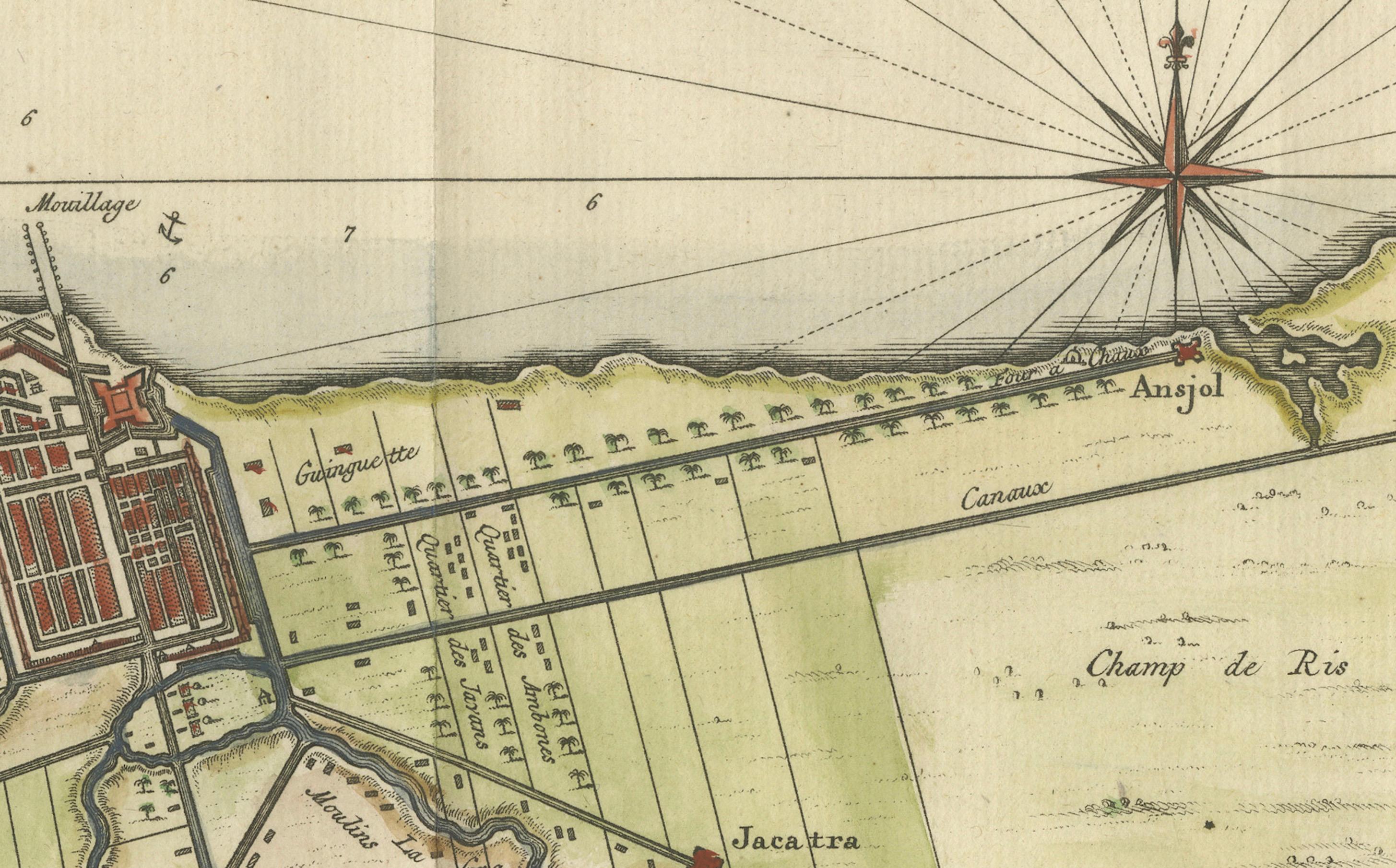 Map of Batavia’s Surroundings with Early Reference to Jakarta, circa 1770

Description:
This finely engraved map titled 