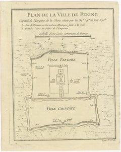 Beijing (Peking) Map with Tartar and Chinese Divisions & Jesuit Missions, 1754
