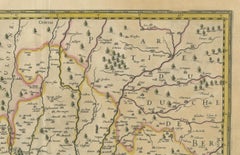 Map of Blaisois by Janssonius, 1633, Decorative Antique Map of Loire Valley
