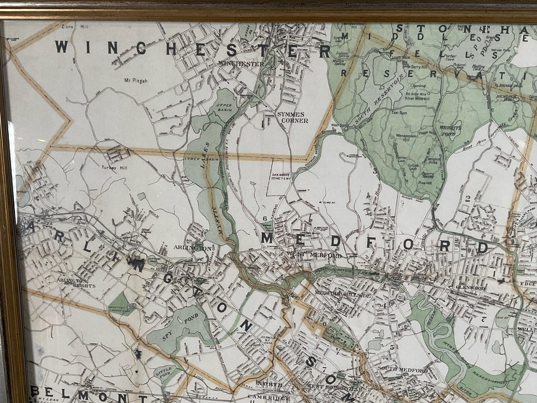 Map of Boston and Surrounding Towns For Sale 6