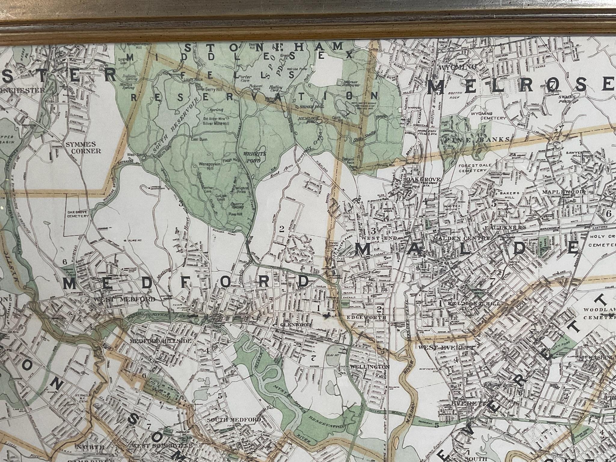 Map of Boston and Surrounding Towns For Sale 7
