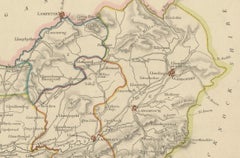Map of Carmarthenshire 1844 – Carmarthen Llandeilo Llanelli Laugharne Llandovery