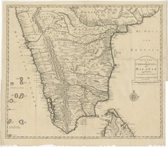 Map of Choromandel & Malabar, Incl Kerala, Tamil Nadu & Part of Sri Lanka, 1726