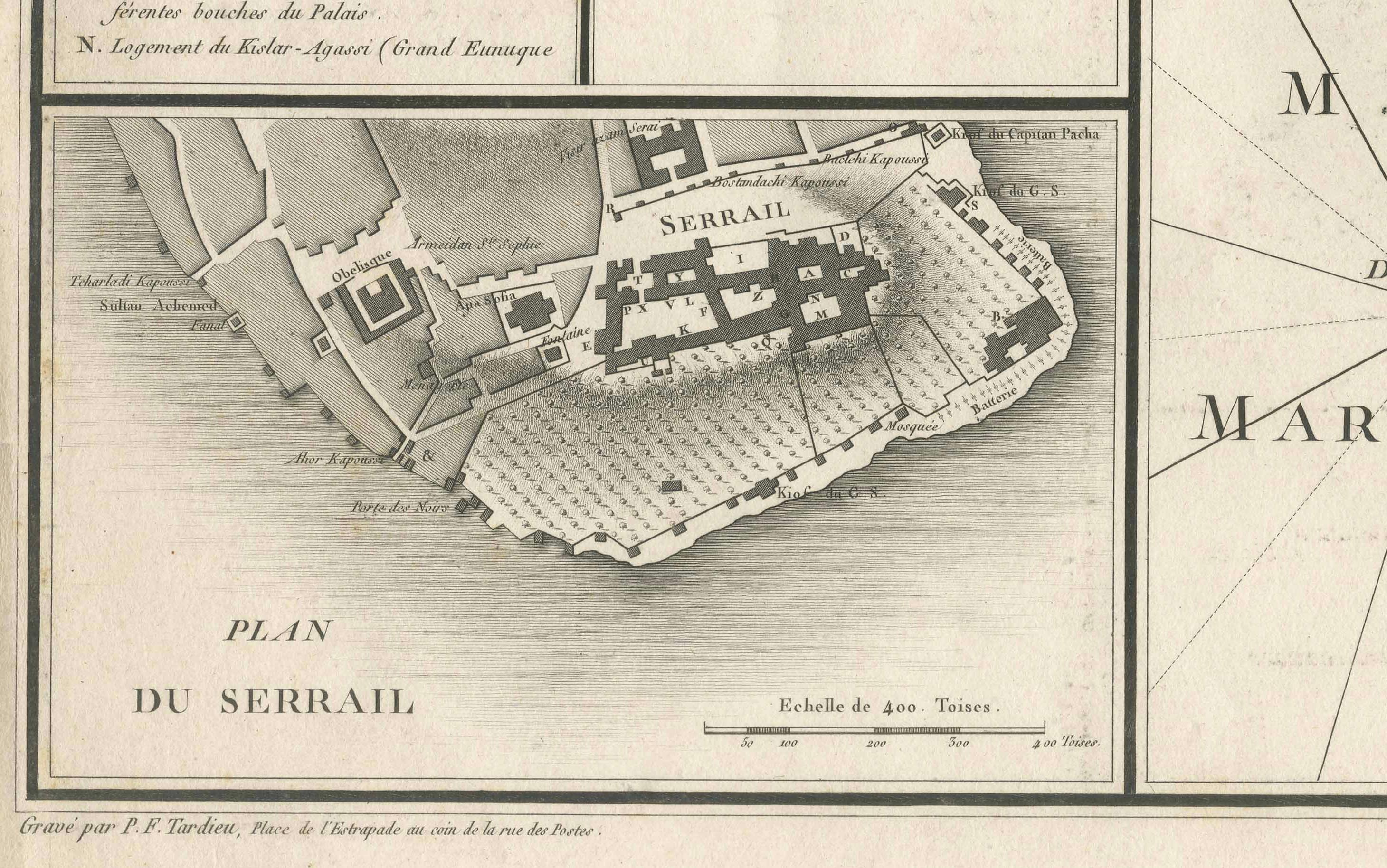 Fin du XVIIIe siècle Carte de Constantinople, Bosphore, les côtes de la Grèce et l' Archipelago, 1785 en vente