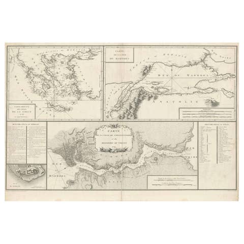 Map of Constantinople, Bosphorus, the Coasts of Greece and the Archipelago, 1785