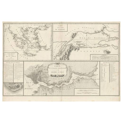 Map of Constantinople, Bosphorus, the Coasts of Greece and the Archipelago, 1785