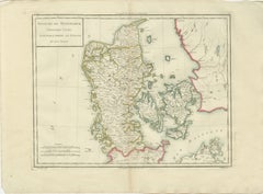Map of Denmark Proper & Jutland: Early 19th Century from the 1802 Tardieu Atlas