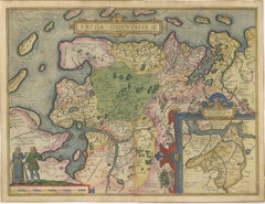 Map of East Frisian Islands & Northwestern Tip of Germany, Ostfriesland, c.1595