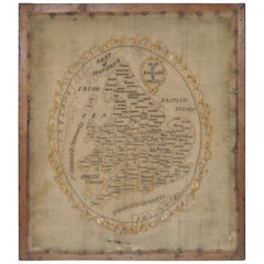 Map of England and Wales Early 19th Century Sampler