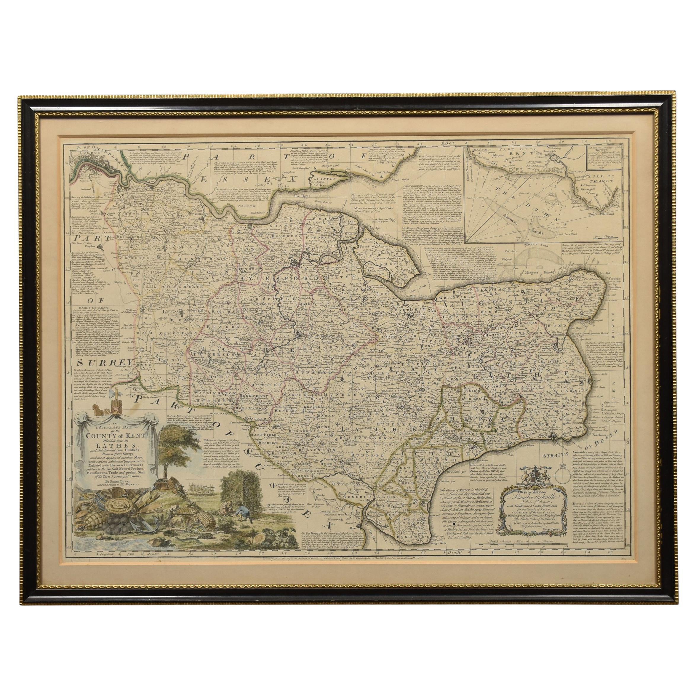 Mapa de Essex por Emanuel Bowen