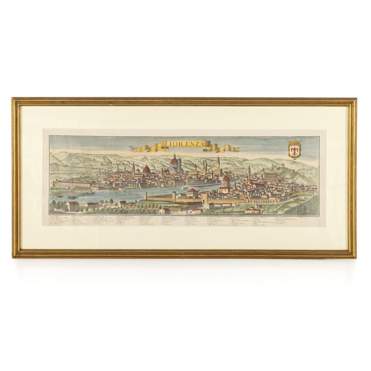 Carta Mappa di Firenze di F.B.A.I. in vendita