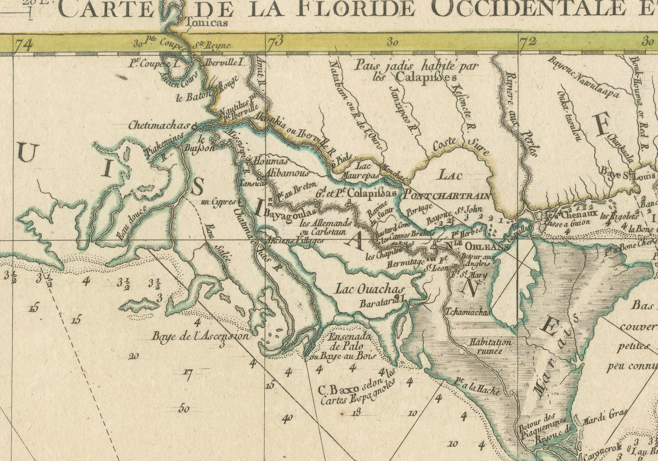 Map of Florida, Louisiana and the Bahamas – Set of Rare French Sea Charts, 1777 For Sale 8