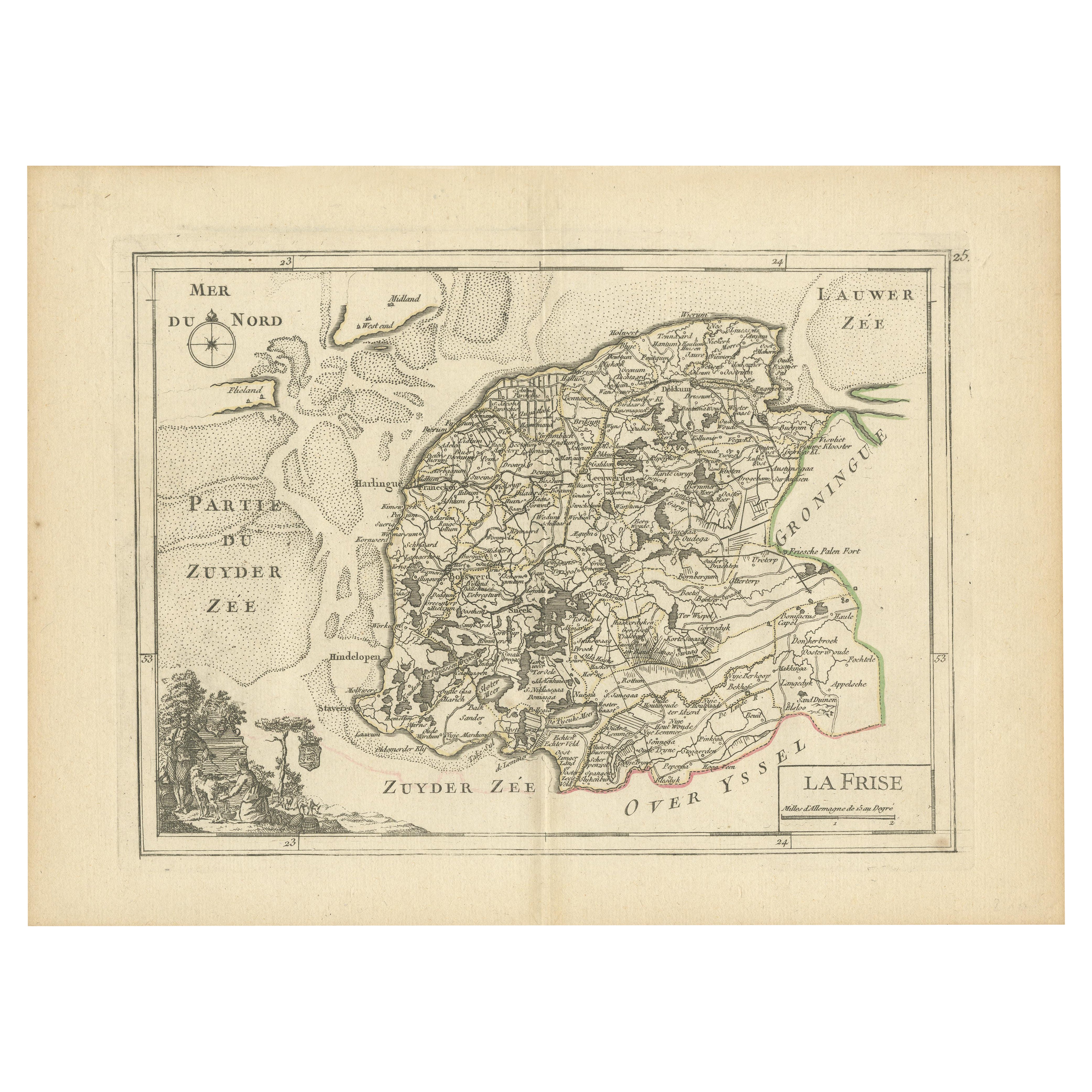 Carte de la Frise, tirée d'un Atlas français - vers 1756