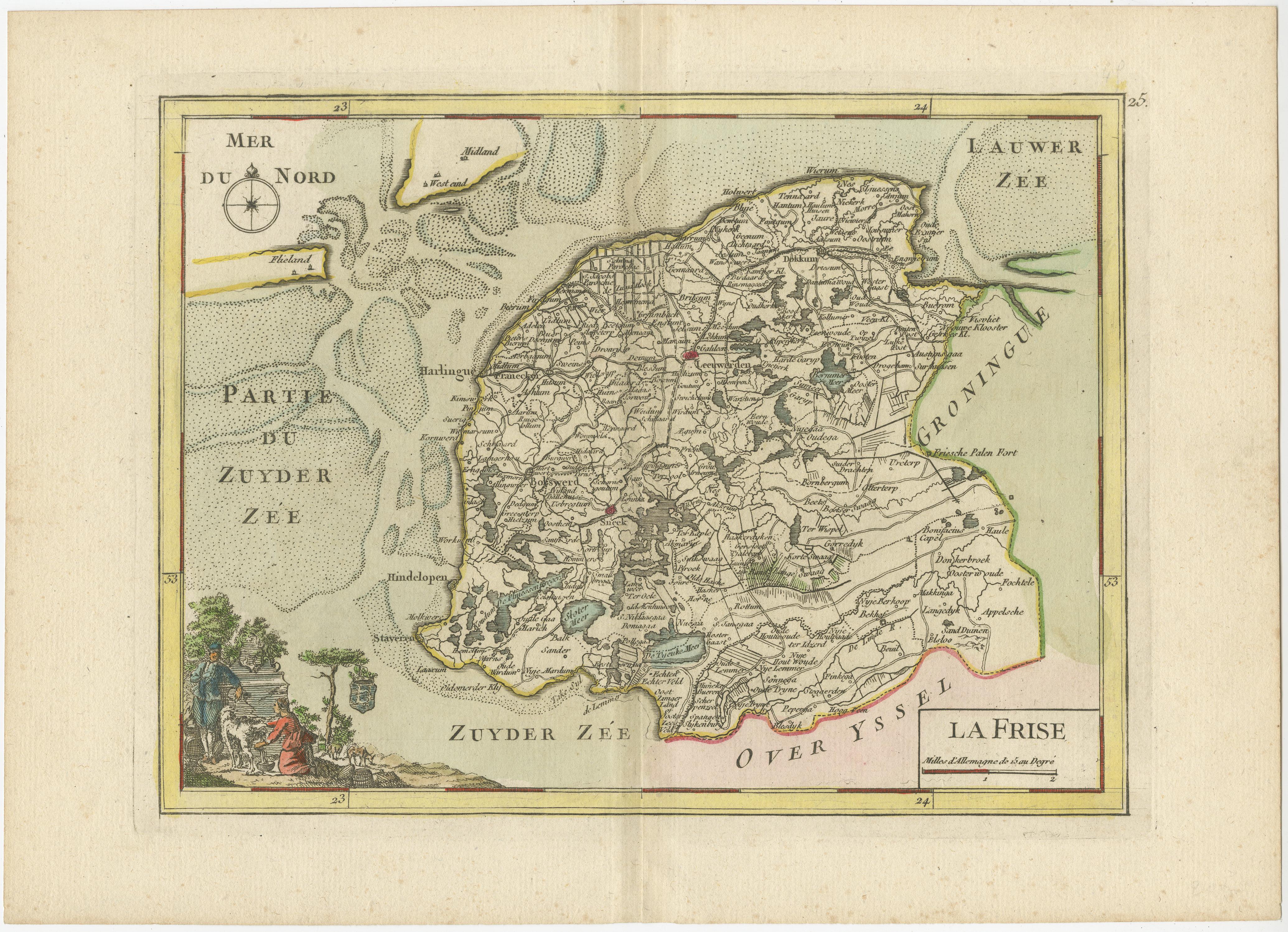 Titolo: Mappa della Frisia (La Frise), da 