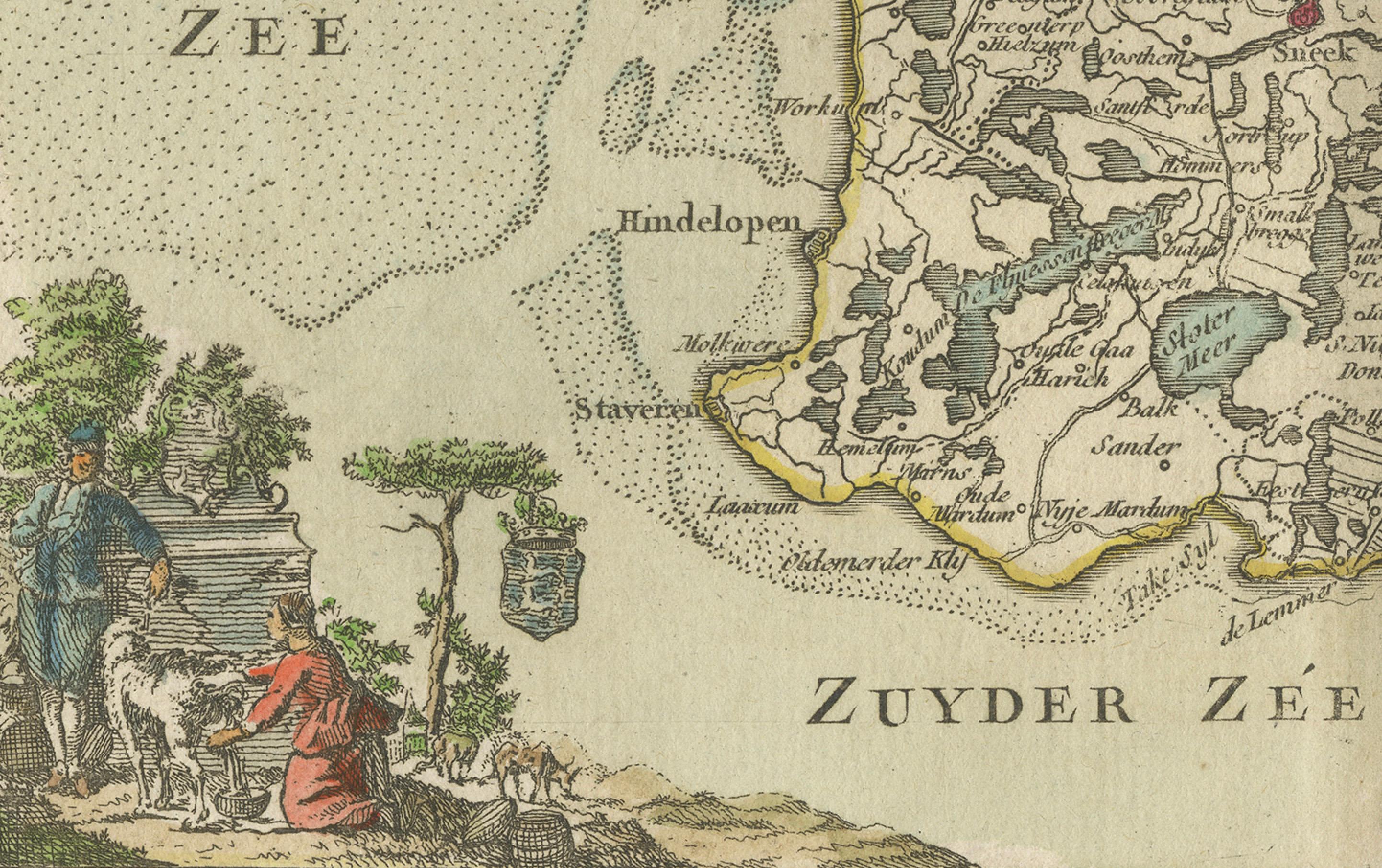 Mappa della Frisia (La Frise), da 