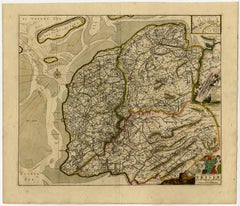 Map of Friesland with Terschelling, Vlieland, Ameland En Schiermonnikoog, C.1670
