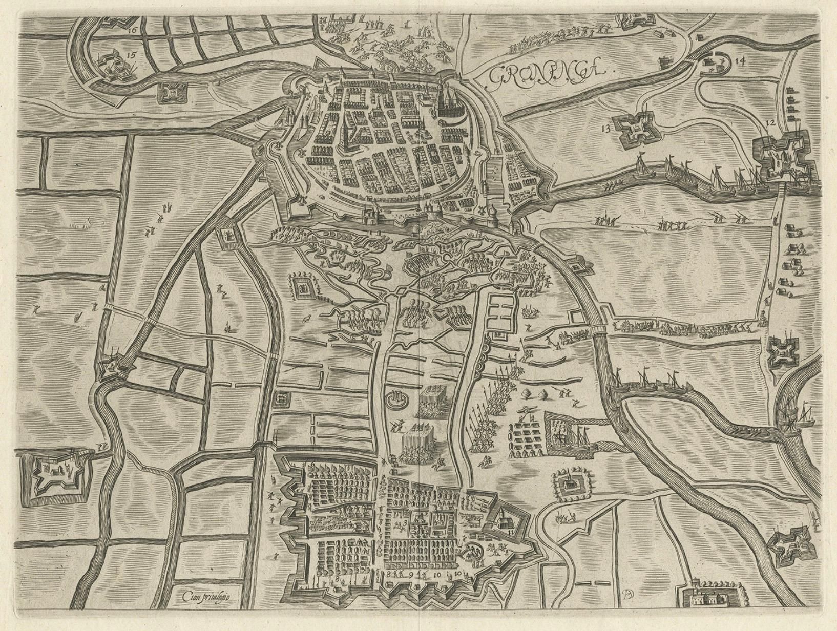 Titel:   Karte von Groningen aus 