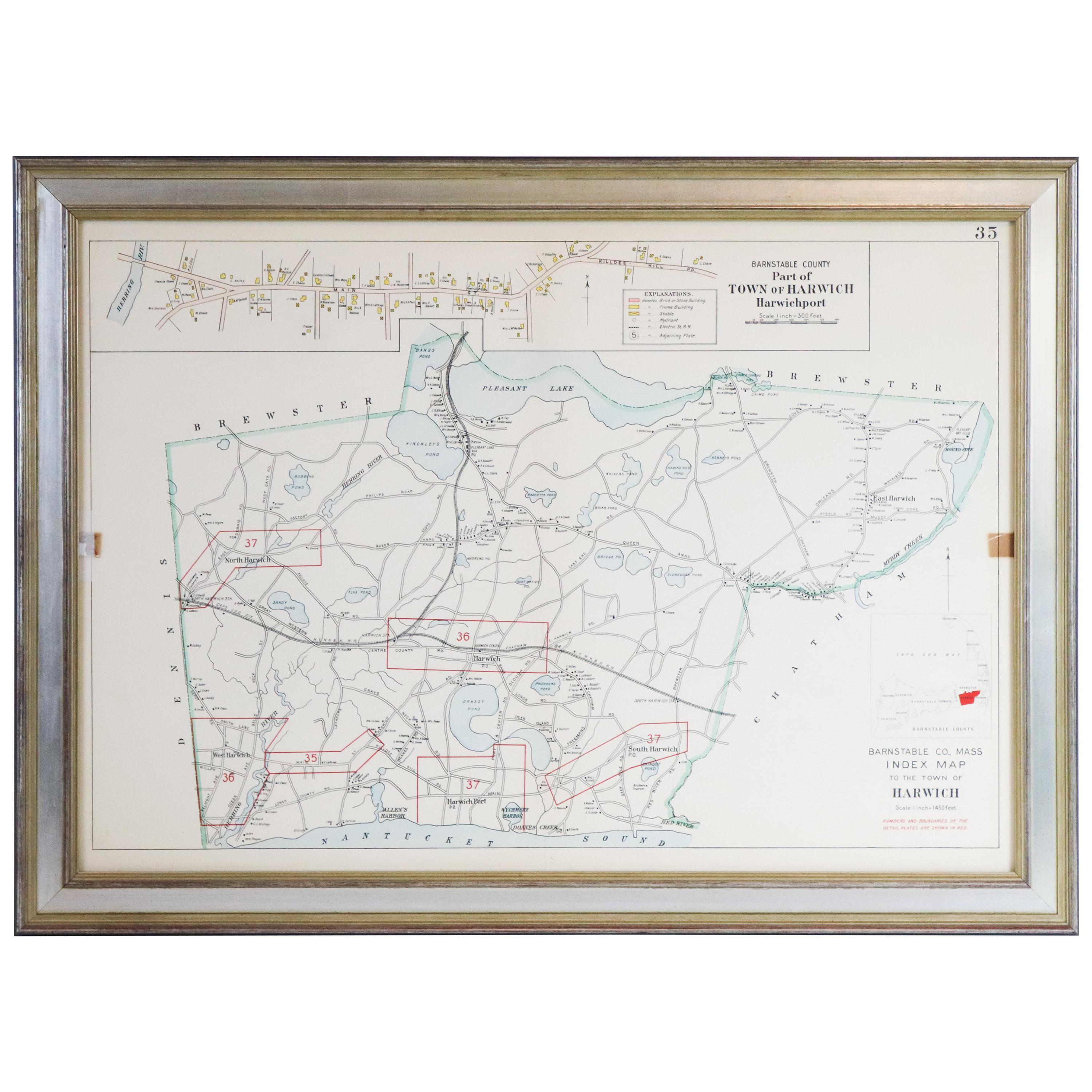 Map of Harwich, Massachusetts