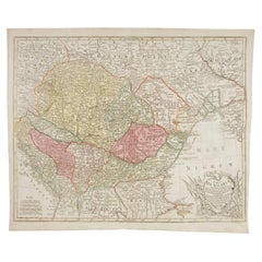 Map Of Hungary By Lotter Tobias Conrad, Germany, 1762