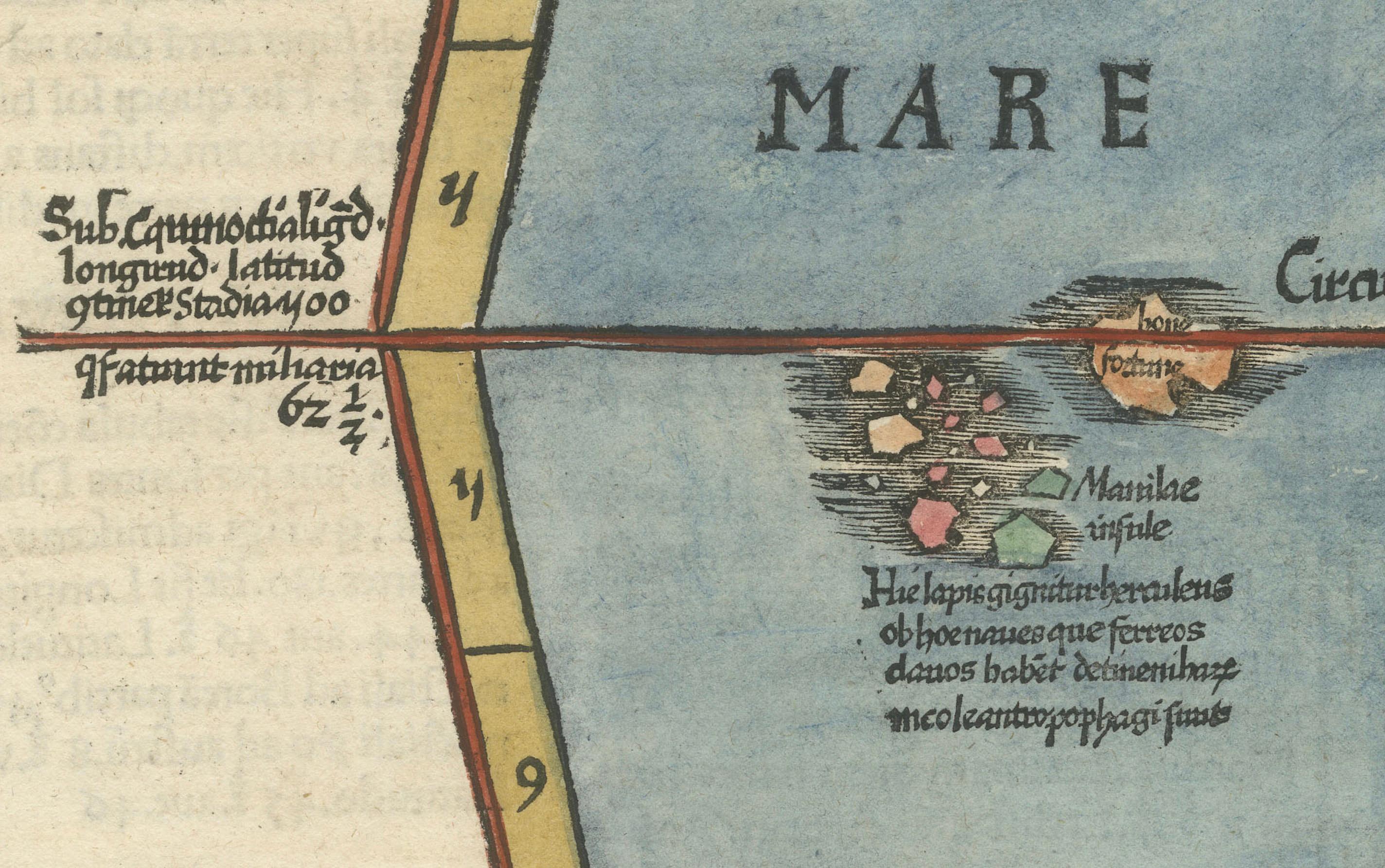 European Map of India and Southeast Asia from Ptolemaic Geography – 16th Century Woodcut For Sale