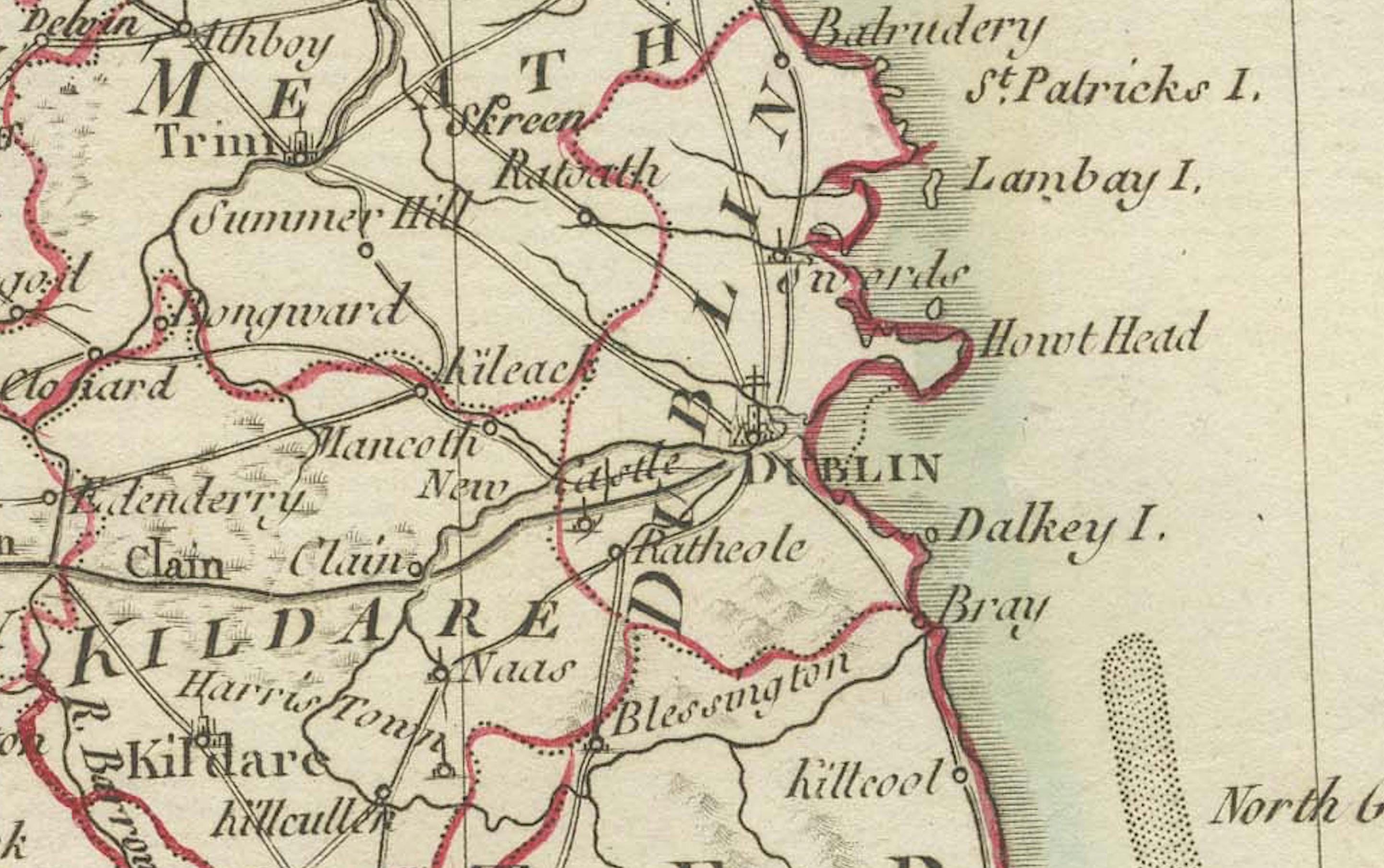 Description de la carte ancienne

**Titre:** Carte d'Irlande

**Détails de la publication:**
- **Titre de l'atlas:** Nouvel Atlas Universel de Géographie Ancienne et Moderne
- Objectif:** Pour la Nouvelle Edition de la Géographie de Guthrie
-