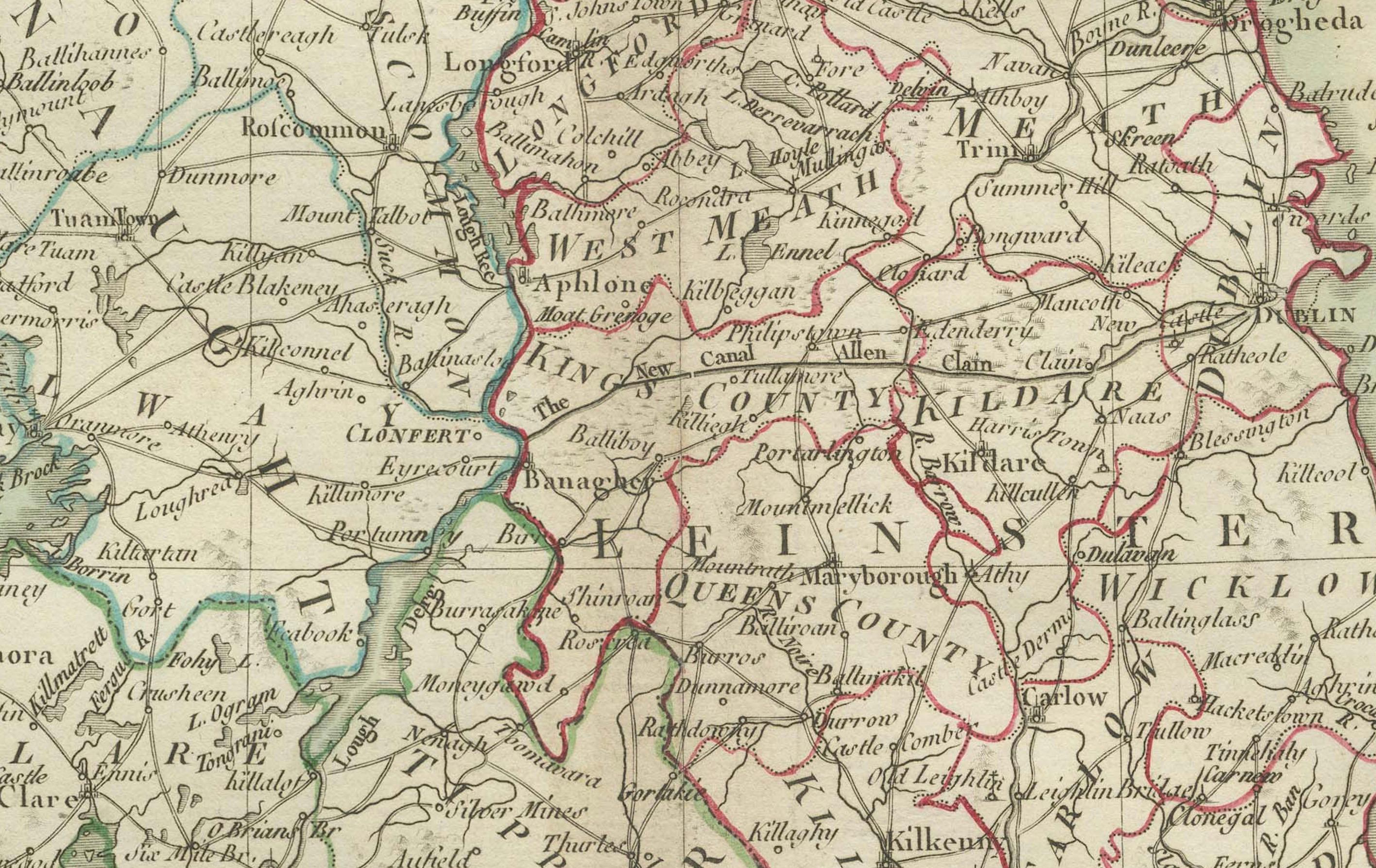 Papier Carte de l'Irlande : début du 19e siècle - tirée du Tardieu Atlas de 1802 en vente