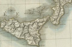 Map of Italy and Neighboring Regions by Delamarche – Antique Map, c.1800