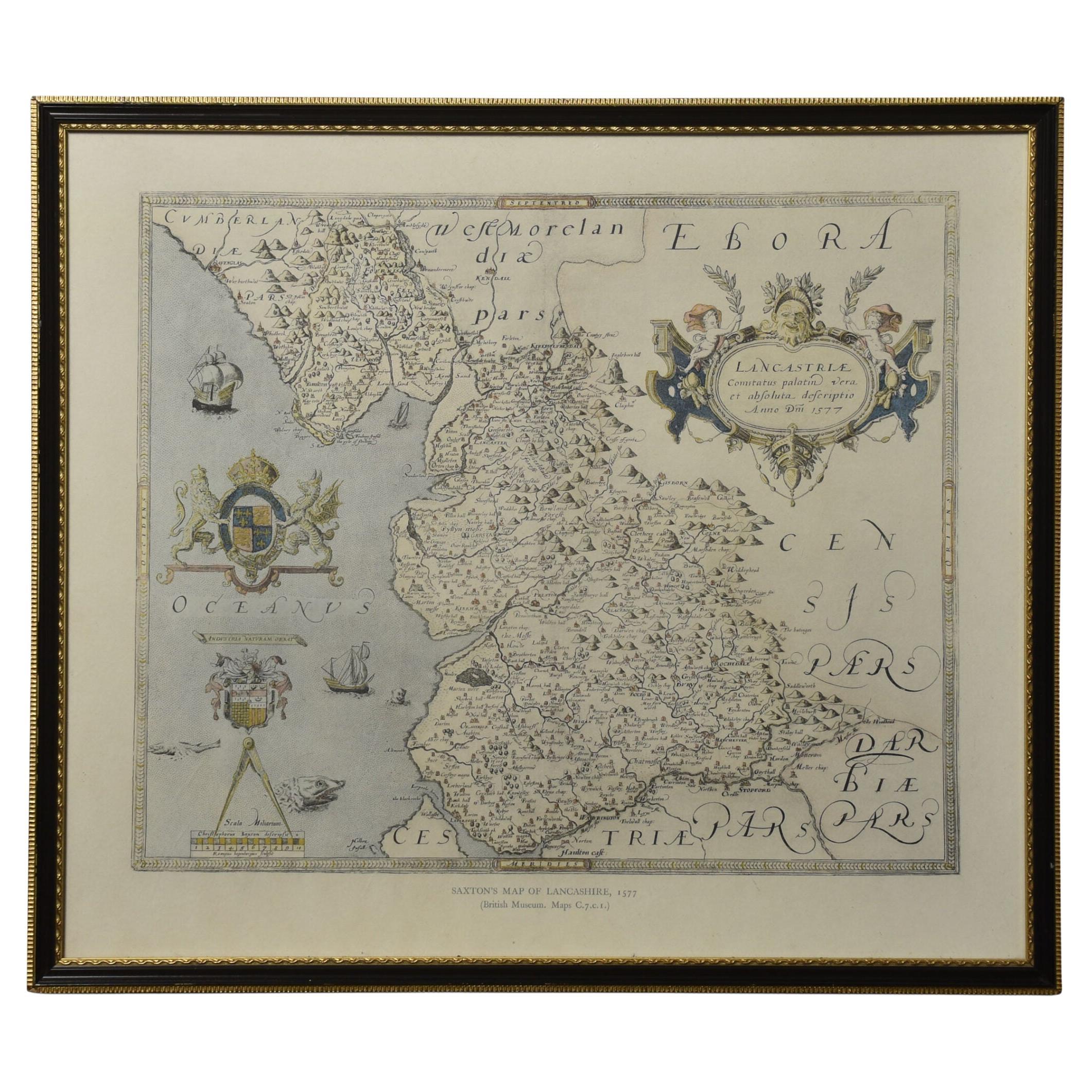Map of Lancashire For Sale