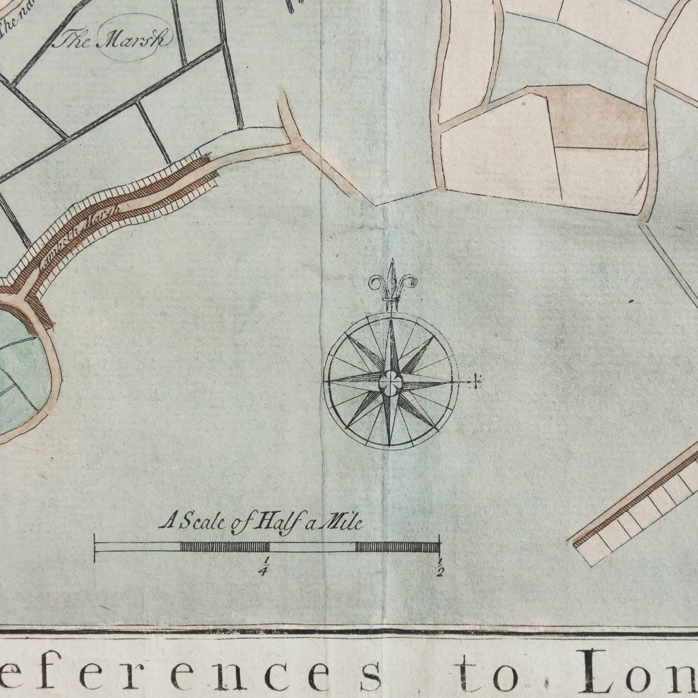 British John Senex Map of London in 1720