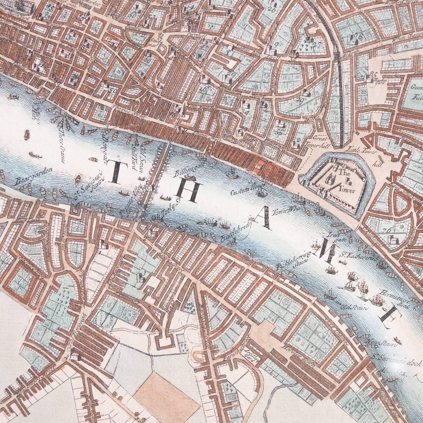 John Senex Map of London in 1720 3