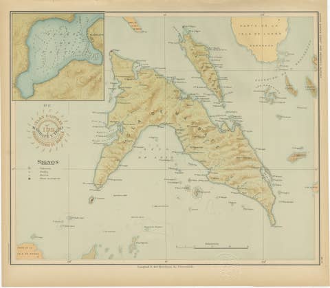 Map of Masbate and Ticao Islands – Observatorio de Manila, 1899