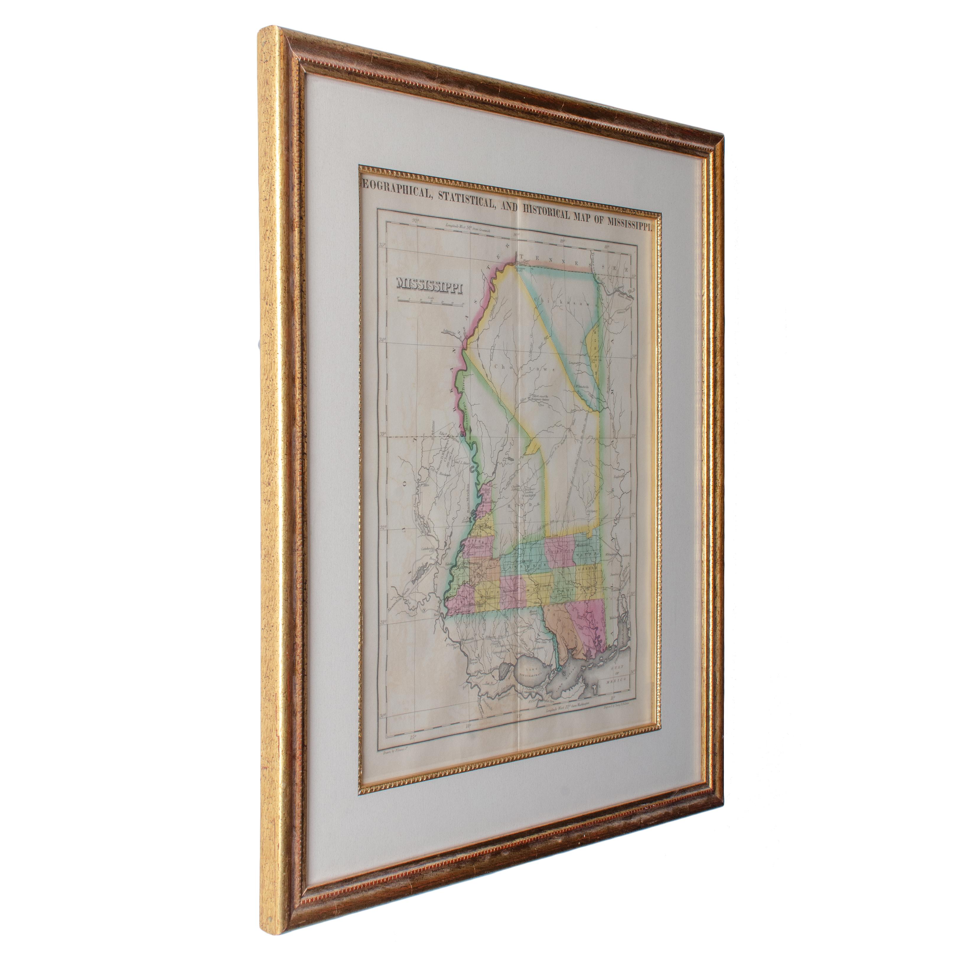 Américain Carte du Mississippi Carey & Lea, 1822 en vente