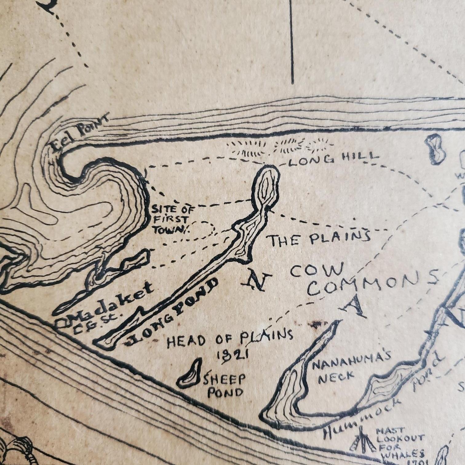 Map of Nantucket by Austin Strong '1881-1952', circa 1925 1