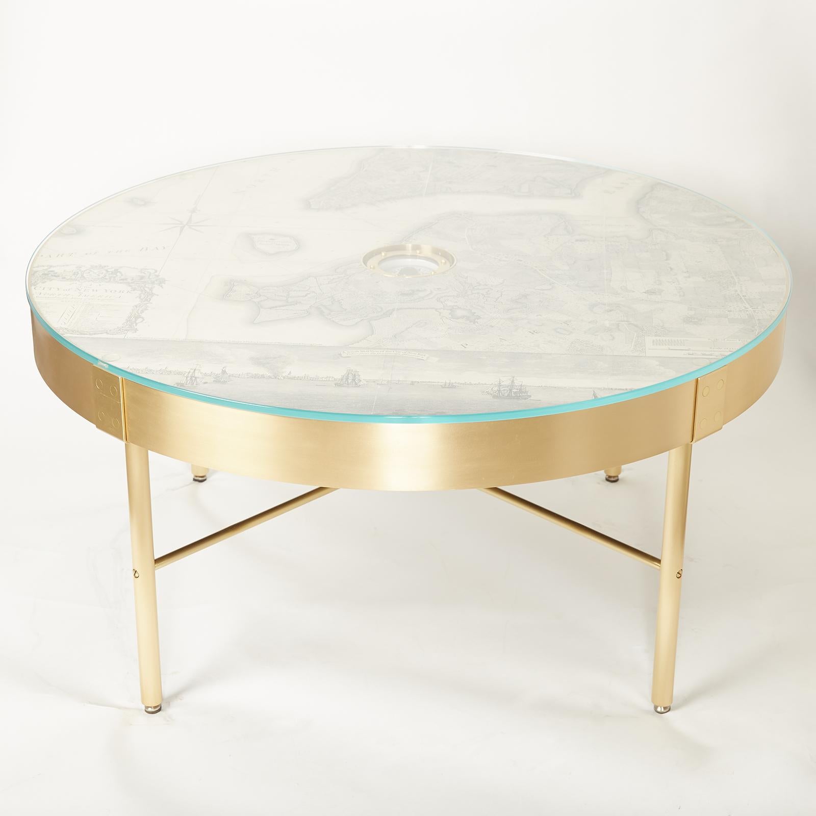 Glass Cosmographia Coffee Table by David Duncan For Sale