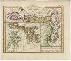 Map of North and East coast of Asia with Japan & inset maps of Kamchatka, c1750