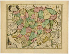 Map of Northern India & Surrounding Regions, incl Kabul, Candahar & Bhutan, 1710