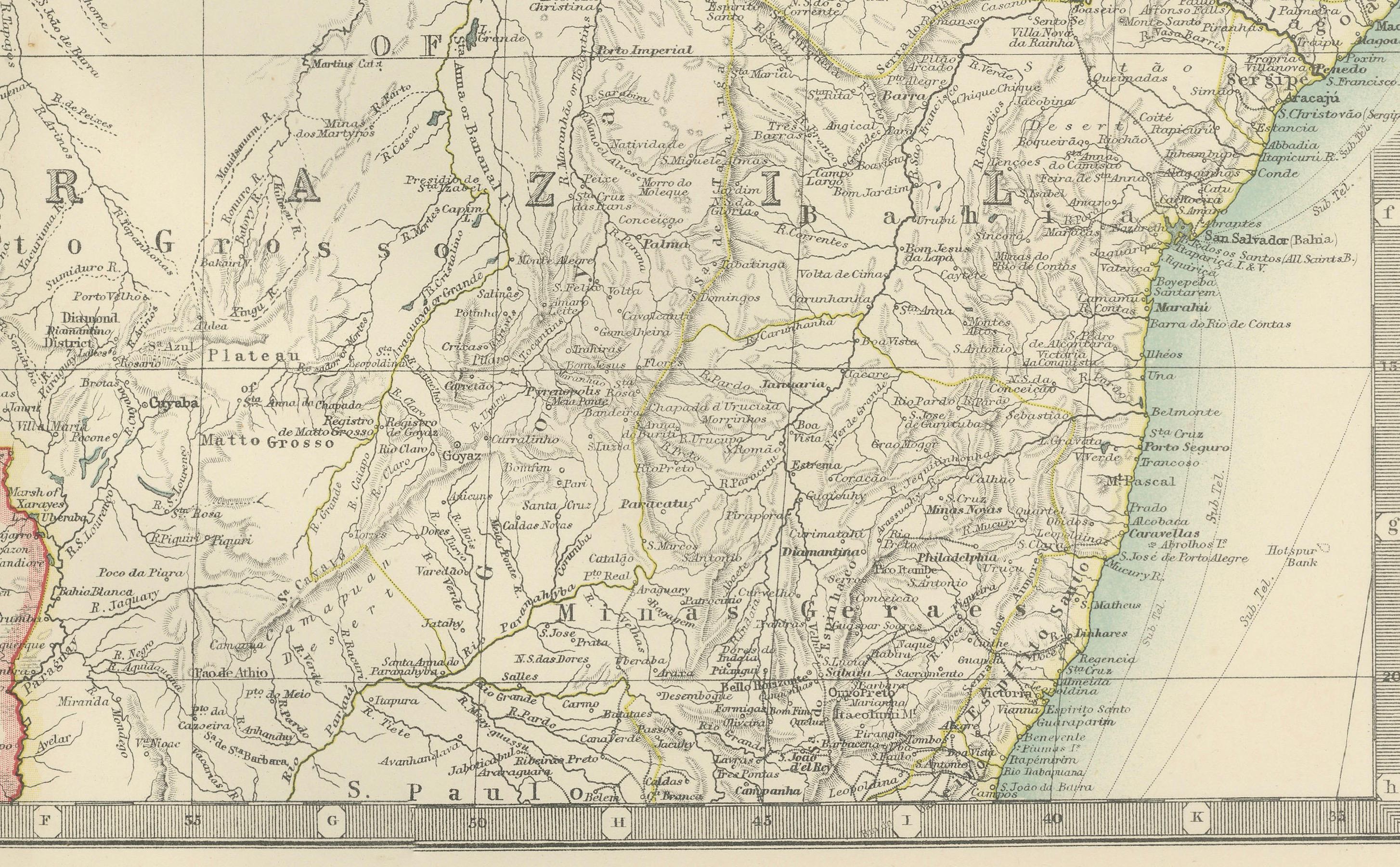 Carte du nord de l'Amérique du Sud - Gravure de Keith Johnston, 1903

Cette magnifique carte gravée intitulée 