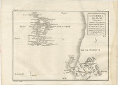 Map of Pescadores Islands (Pong-Hou) & Formosa – French Jesuit Engraving, 1790