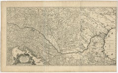 Carte de la rivière Danube, de Regensburg, Passau et Vienne à la mer noire, vers 1660