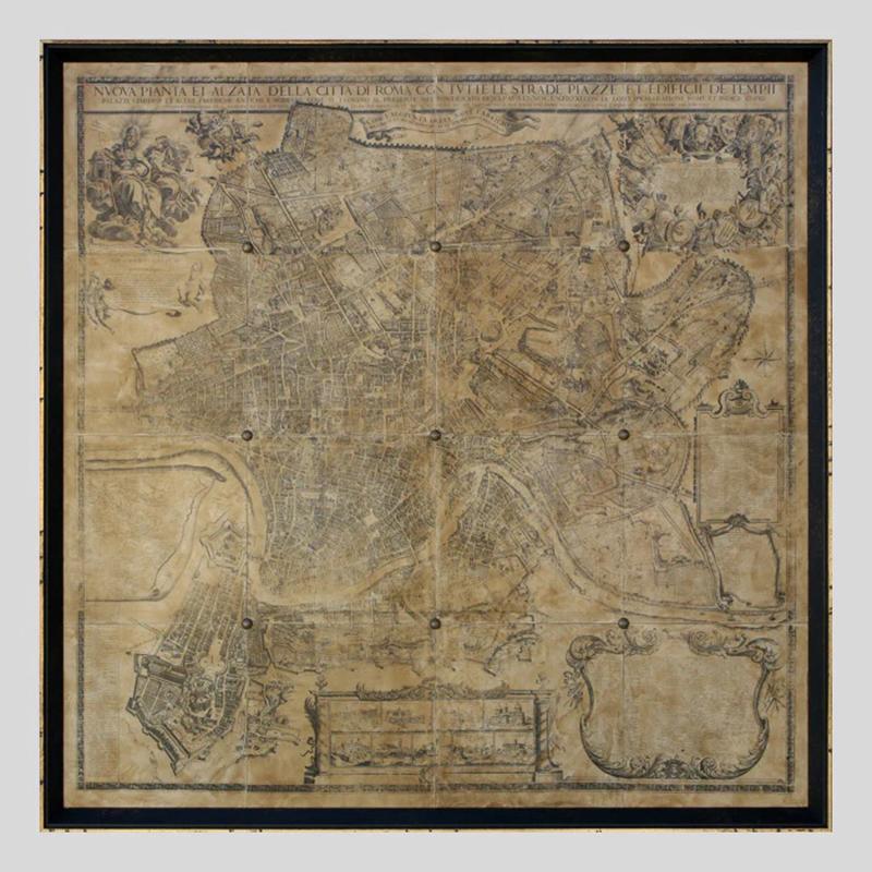 Victorian Map of Rome For Sale