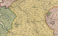 Map of Saintonge and Aunis with Cognac and Rochefort, France - 1665 Original